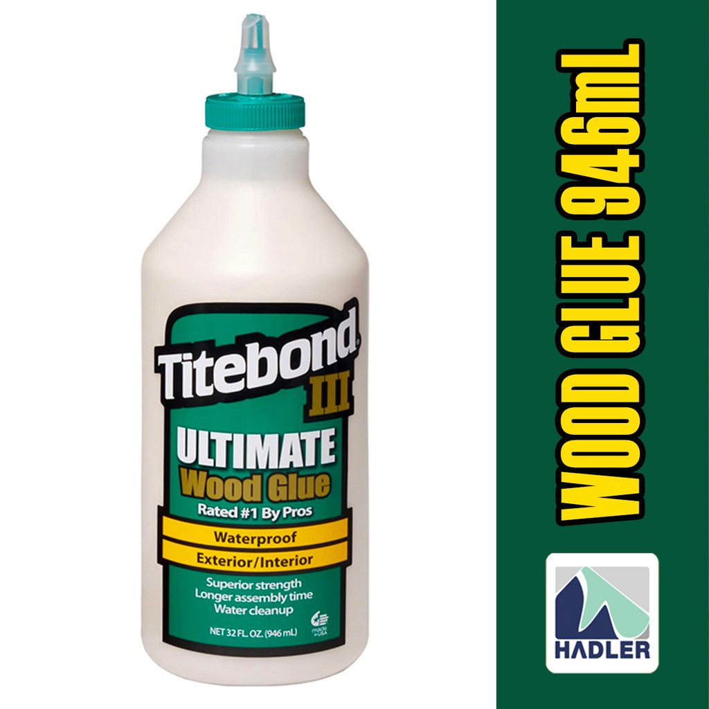 Titebond III Ultimate Wood Glue [946ml] – Waterproof, Strong Bond, Food-Safe