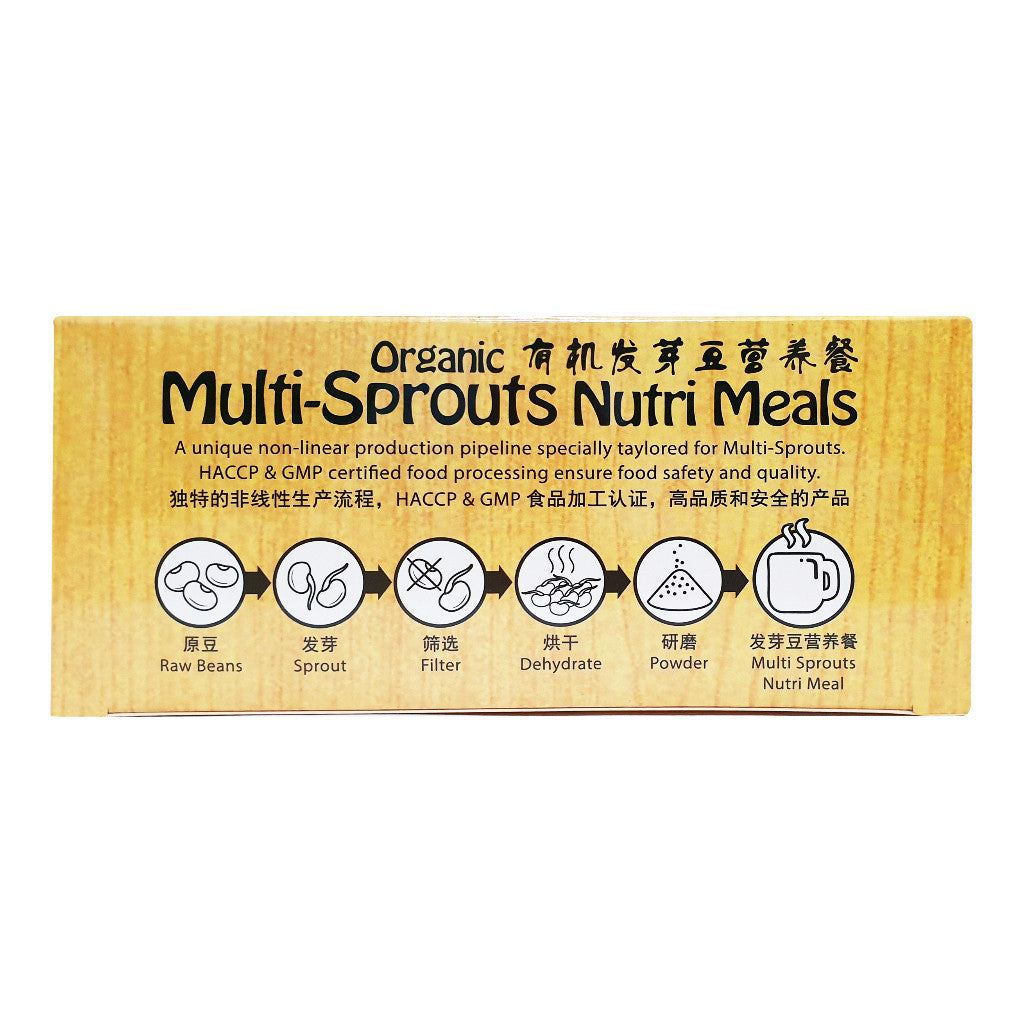 Organic Multi Sprouts Nutri Meals | Sprouted Whole Bean Beverage by Titi Eco Farm (25g x 20 Sachets)