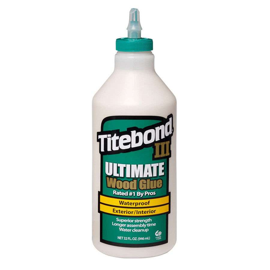 Titebond III Ultimate Wood Glue [946ml] – Waterproof, Strong Bond, Food-Safe
