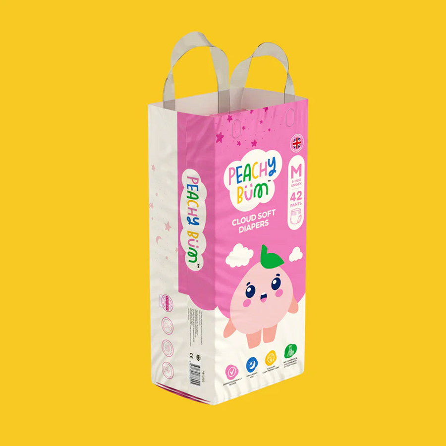 Soft Diaper Pants by Peachy Bum (Size M-XXL) 28 - 42 Diapers per Pack