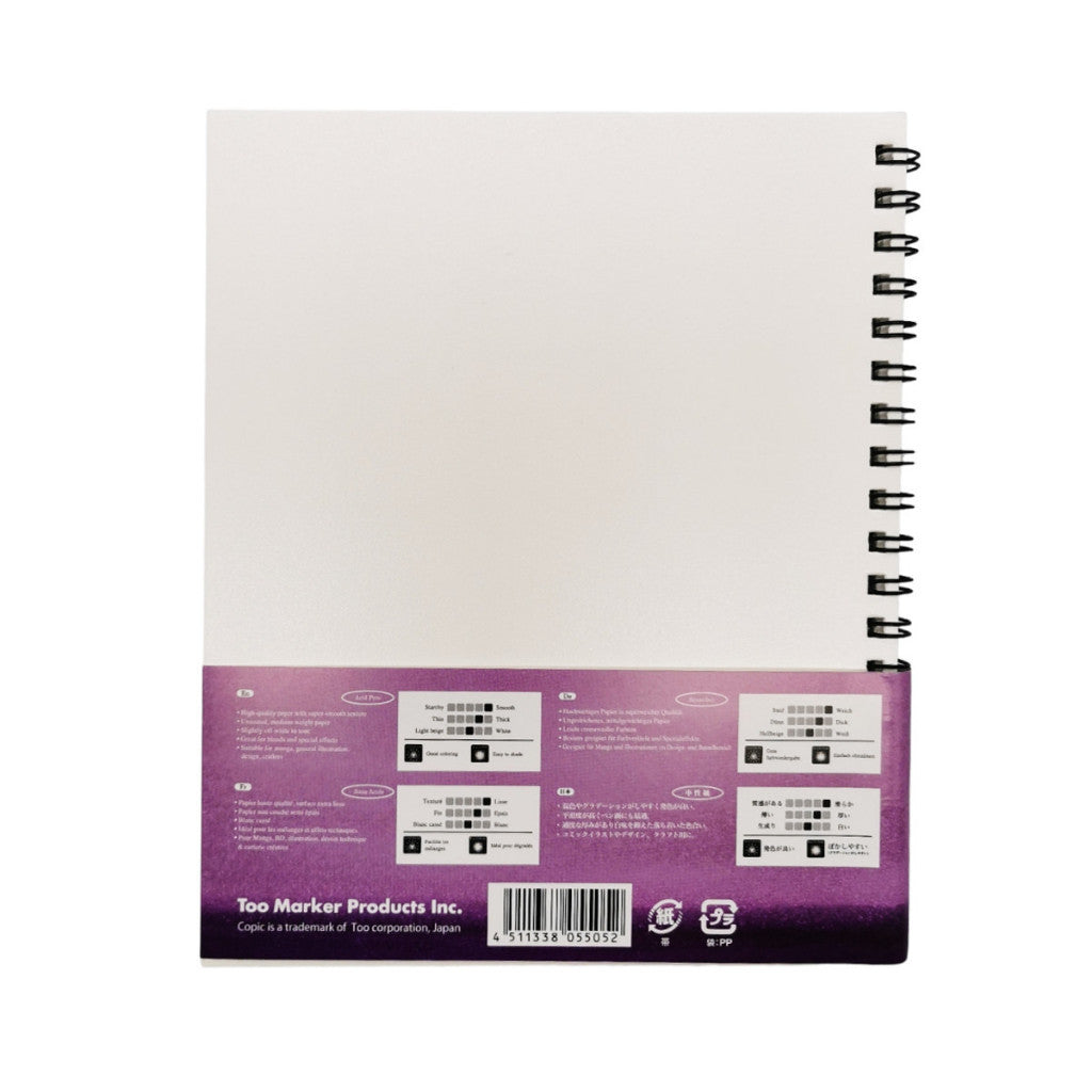 Copic Sketchbook Spiral Bound 148×185mm | S Size 30 Sheets | Premium Bond Paper Japan