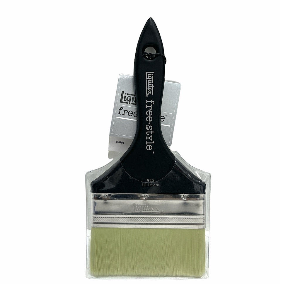 Liquitex Freestyle Broad Flat Brush 4 Inch Short Handle | Large Scale