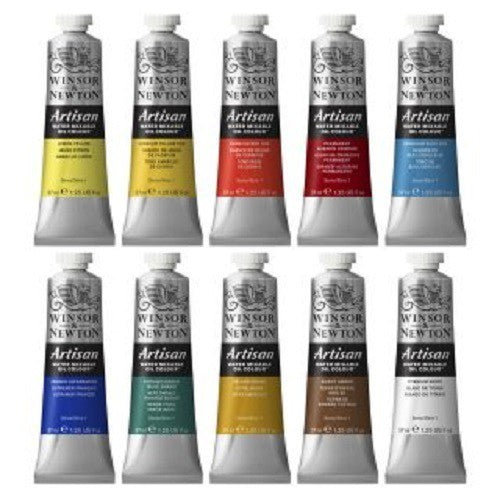 Winsor & Newton 10 Tubes Artisan Paint 37ml | Water Mixable Oil Colour | Tube Set