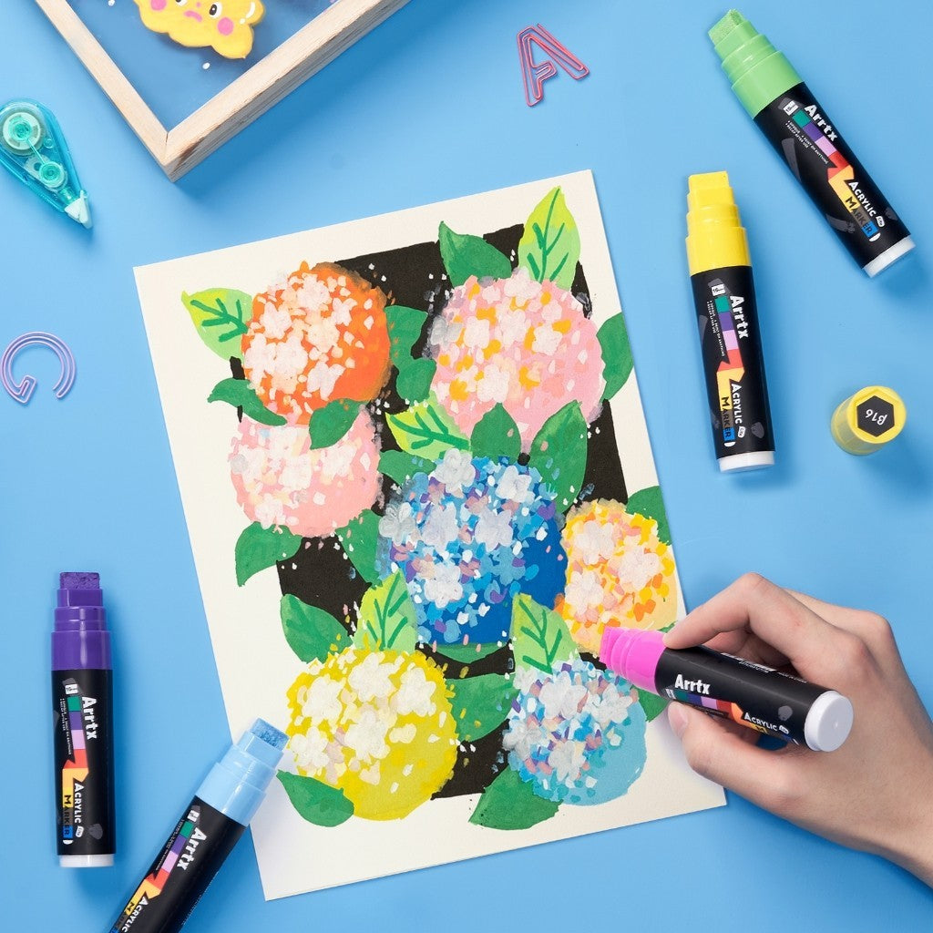 Arrtx 30 Jumbo Acrylic Paint Markers 15mm Tip