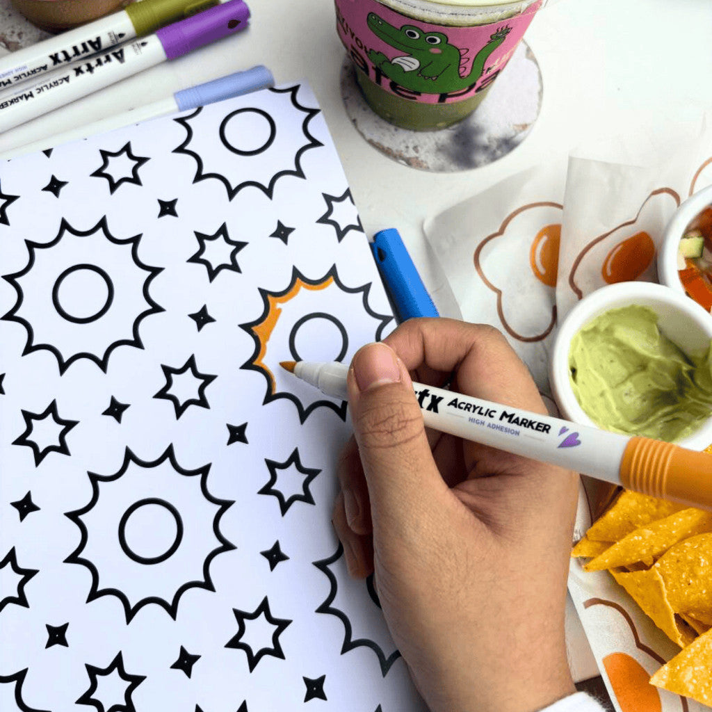 Wellness Coloring Book A4 Size – 15 Relaxing Patterns on Premium 300gsm Paper