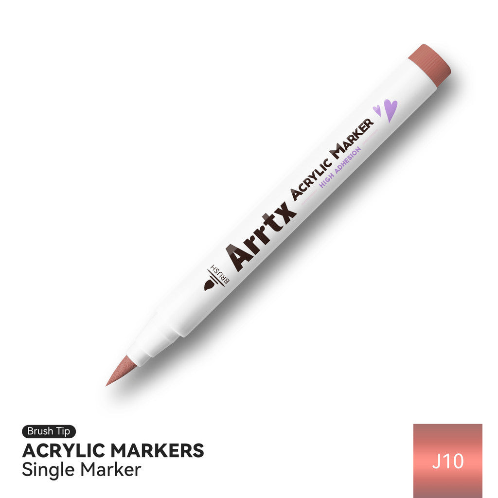 Arrtx Acrylic Brush Marker Single | Individual Water-Based Paint Marker for Paper, Wood, Canvas & More