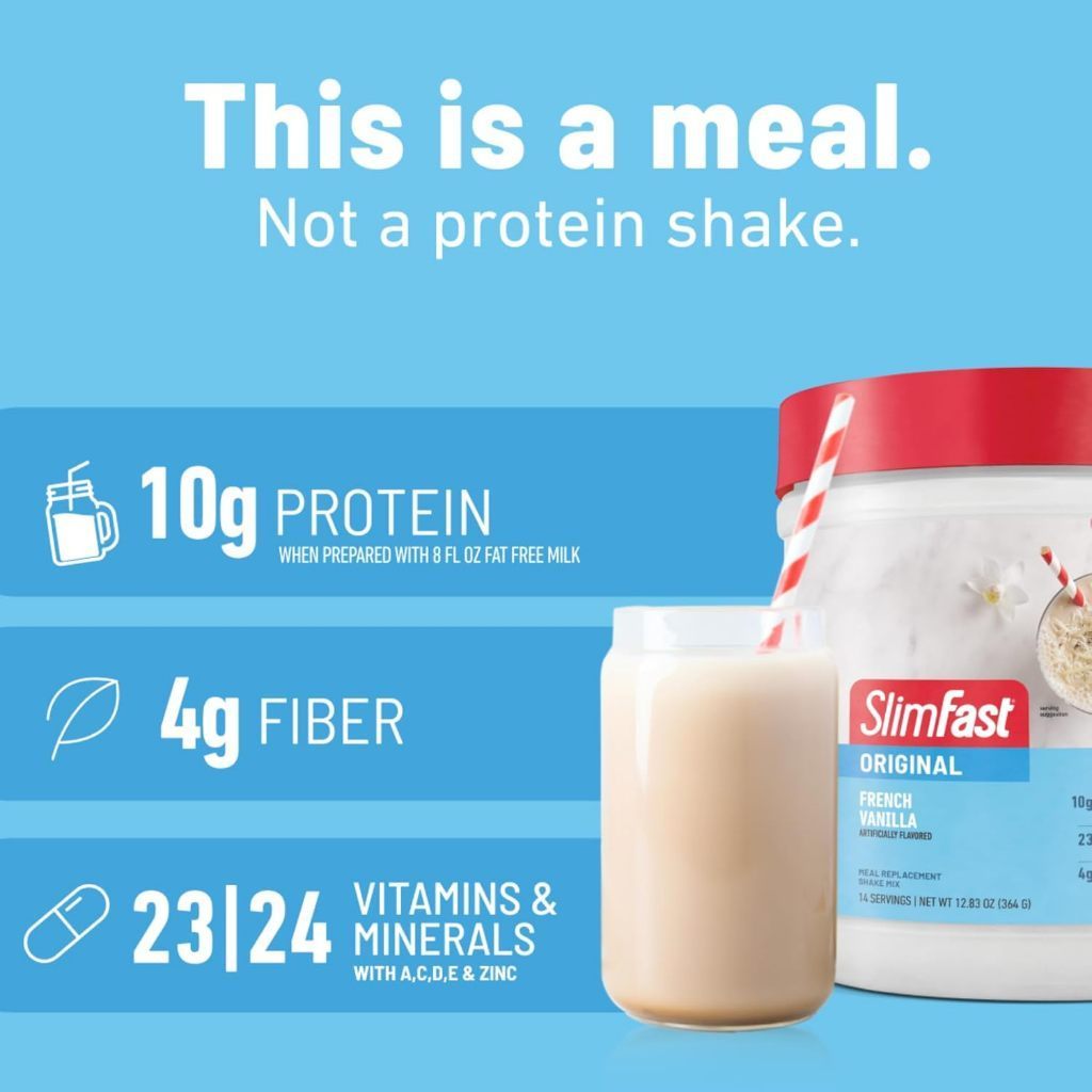 SlimFast Meal Replacement Powder [364g] 14 Servings | Chocolate, Strawberry, Vanilla | Weight Manage