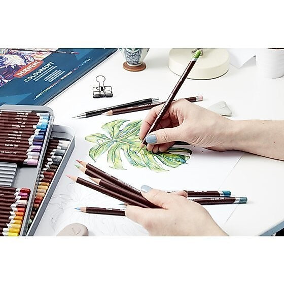 Derwent Coloursoft Colour Pencils Tin (72 Colours) Ultra Soft Core, Highly Blendable