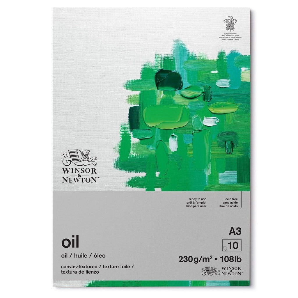 Winsor & Newton A3 Oil Colour Paper Pad 230gsm 10 Sheets | High Quality Canvas | Made in Germany