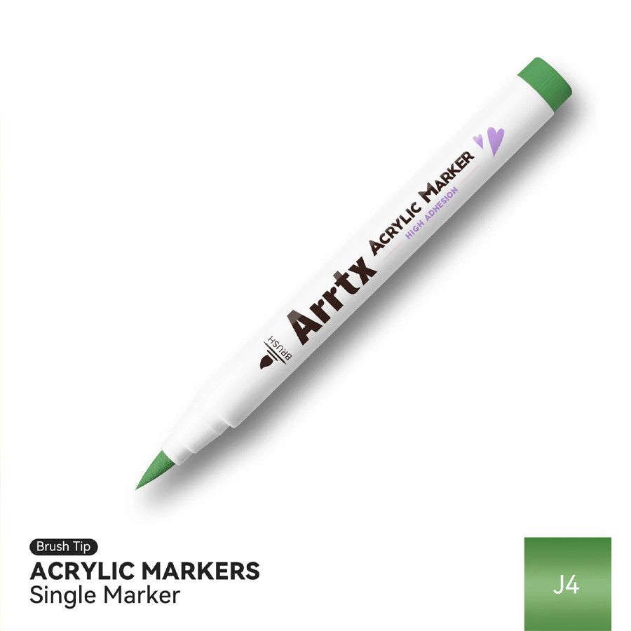 Arrtx Acrylic Brush Marker Single | Individual Water-Based Paint Marker for Paper, Wood, Canvas & More