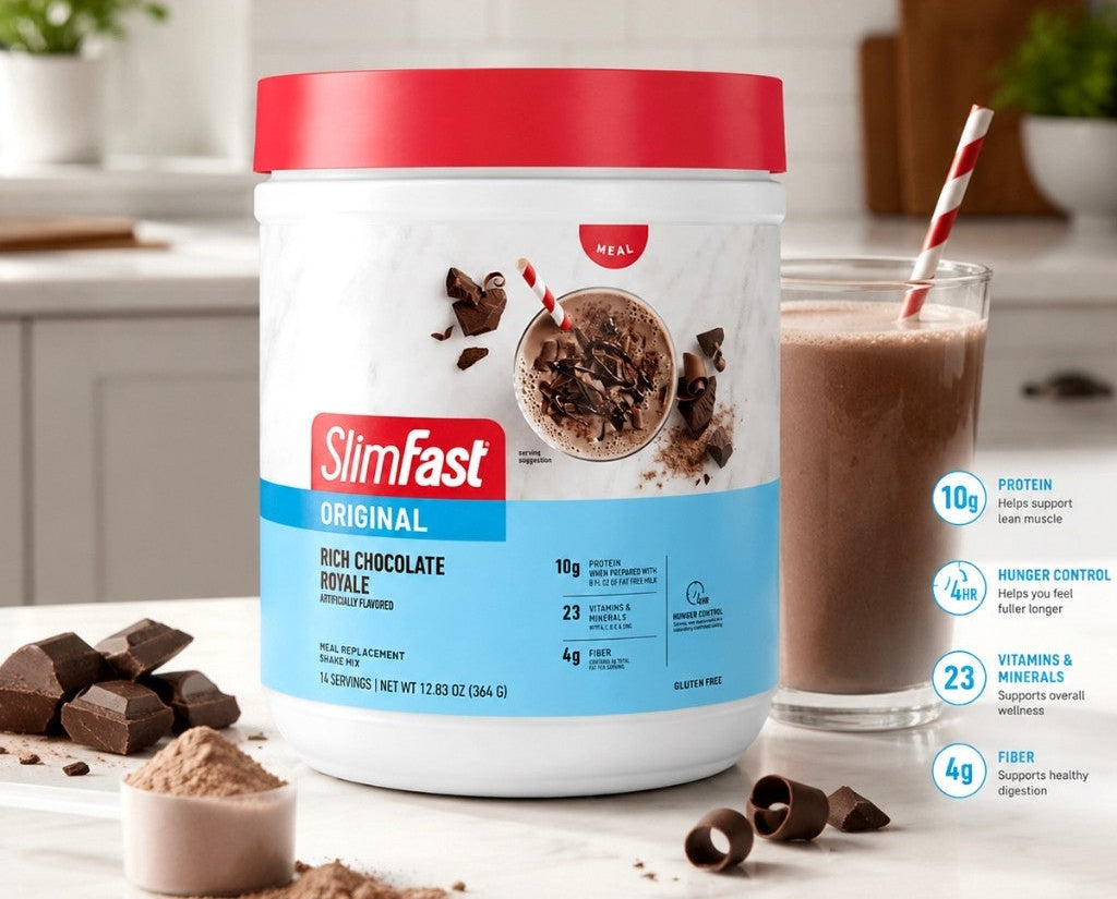 SlimFast Meal Replacement Powder [364g] 14 Servings | Chocolate, Strawberry, Vanilla | Weight Manage