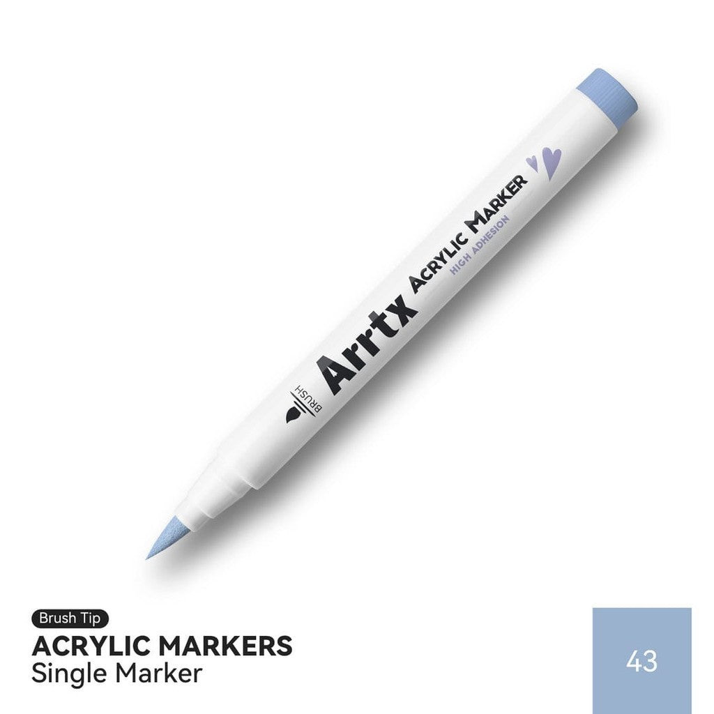 Arrtx Acrylic Brush Marker Single | Individual Water-Based Paint Marker for Paper, Wood, Canvas & More