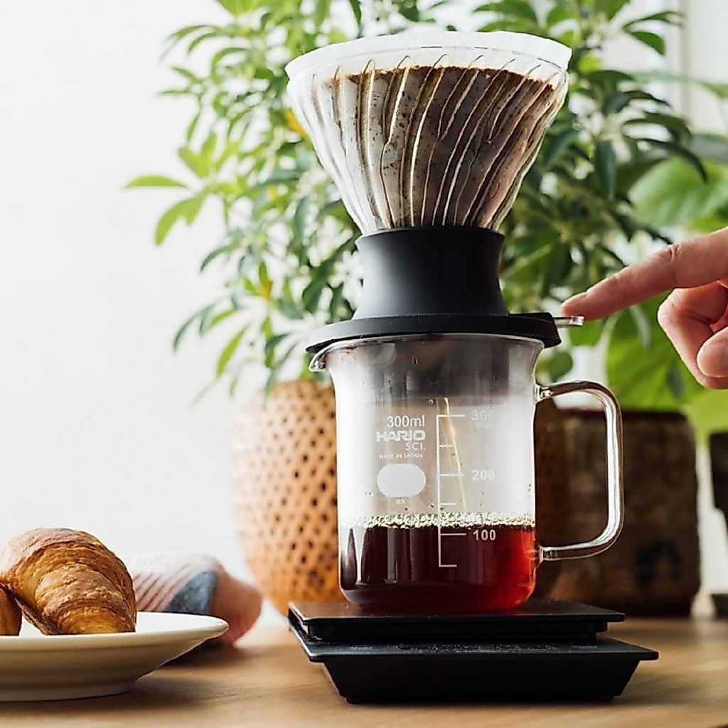 HARIO V60 Transparent Immersion Dripper Switch Set Size 02 [200ml] – With Server & Filters