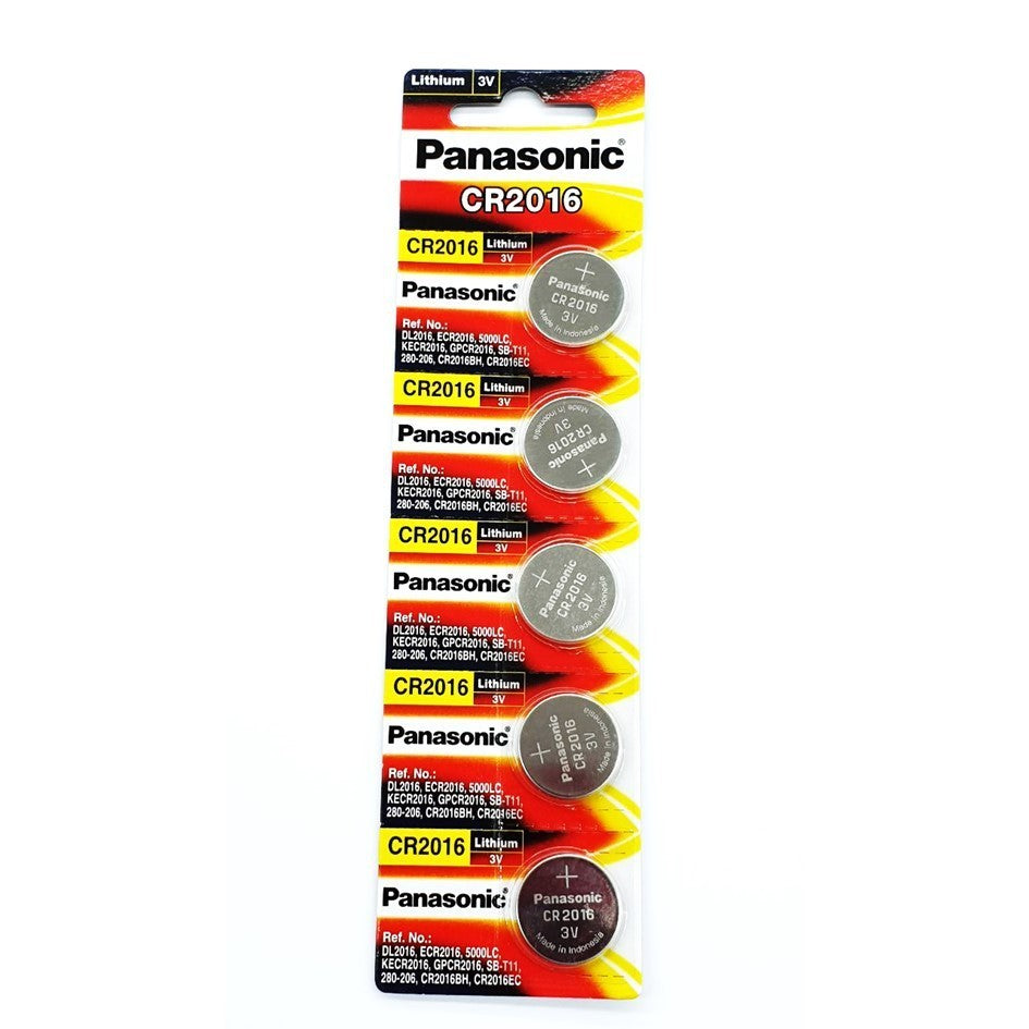 Panasonic CR2016 3V Lithium Coin Cell Battery 5pcs DL2016 ECR2016 Original