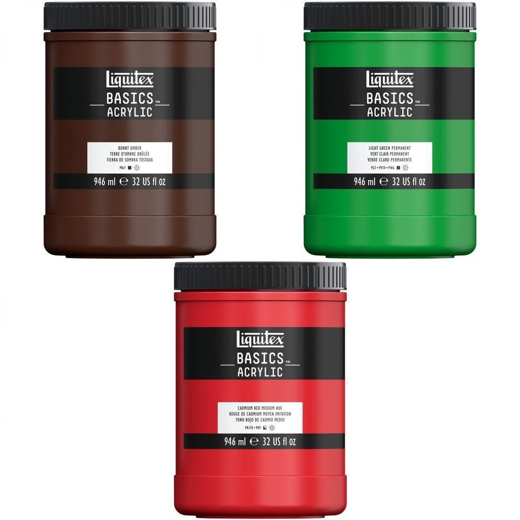 Liquitex Basics Acrylic Paint in Jars 946ml - 14 Colours Available