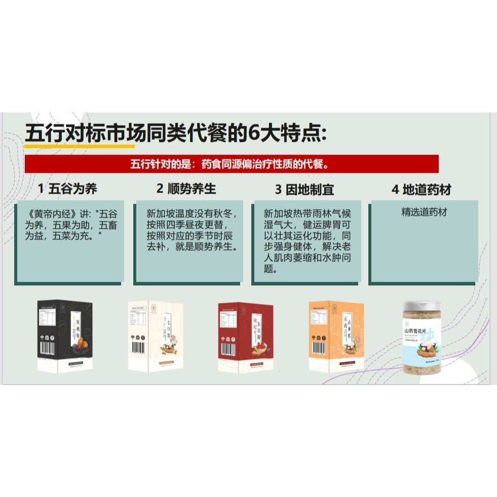 FIVE ELE White Almond Drink Mix 10 Pkts Made in SG 杏仁七白饮