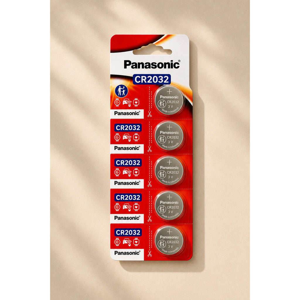 Panasonic CR2032 3V Lithium Button Battery | 5pcs | DL2032 ECR2032