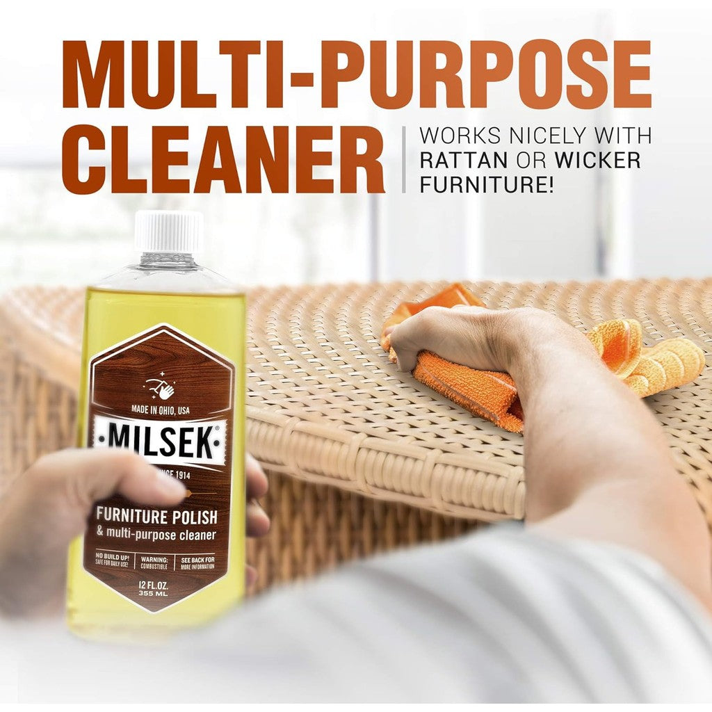 Milsek Original Lemon Oil Furniture Polish & Wood Cleaner [354ml]