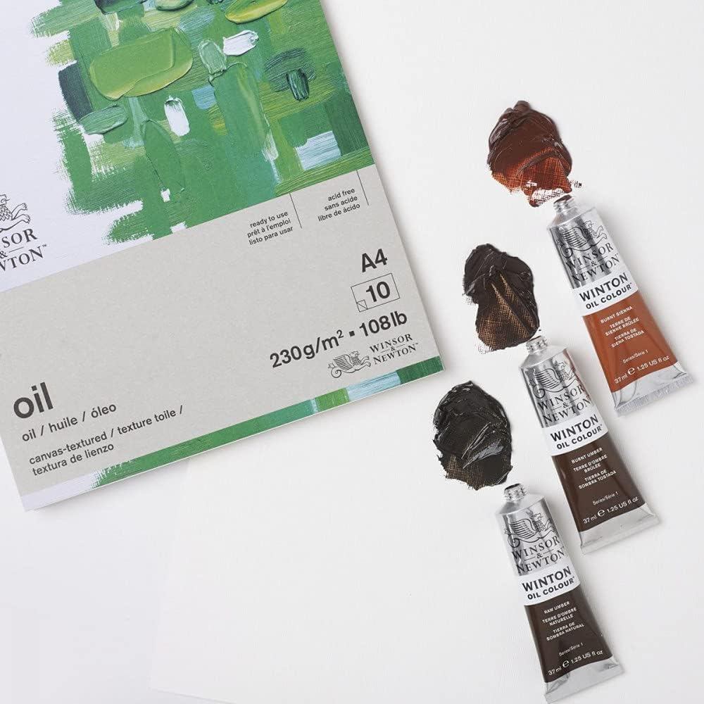 Winsor & Newton A3 Oil Colour Paper Pad 230gsm 10 Sheets | High Quality Canvas | Made in Germany