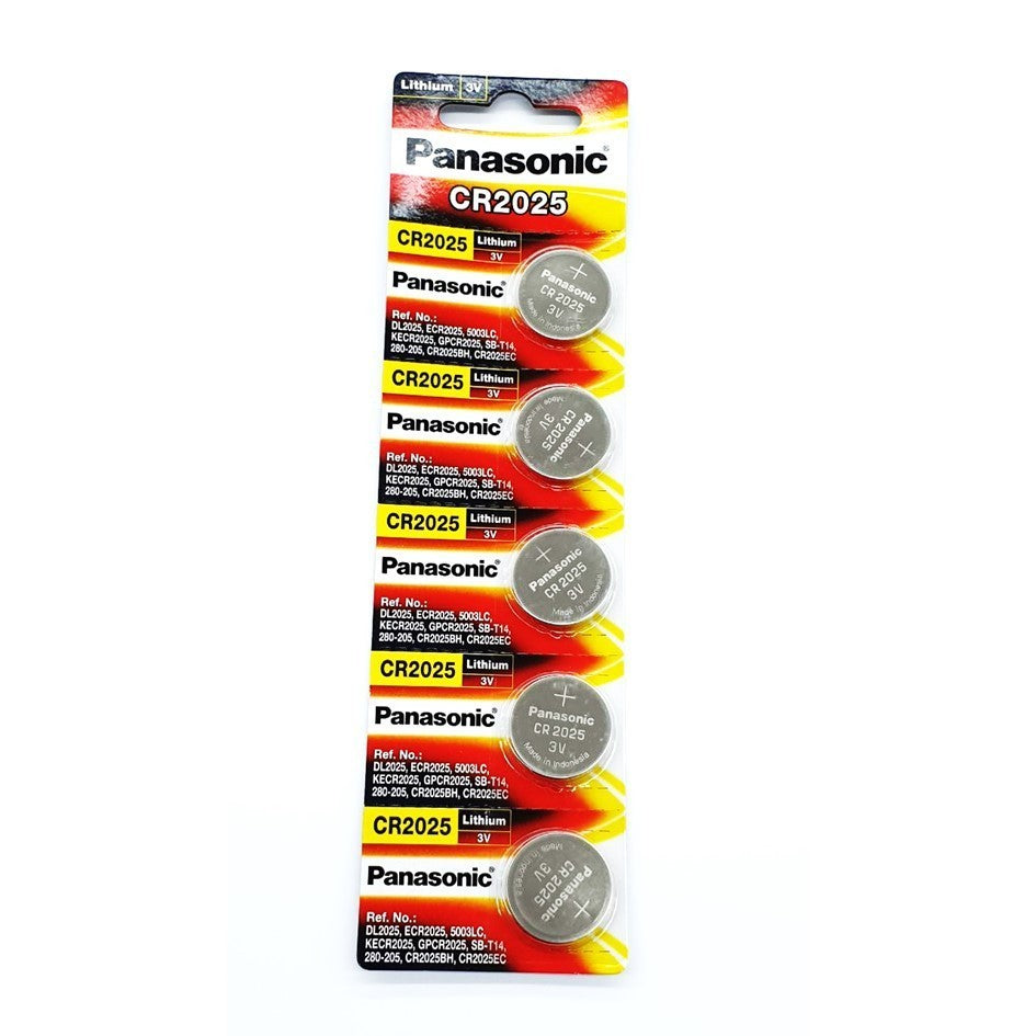 Panasonic CR2025 3V Lithium Coin Cell Battery 5pcs DL2025 Button Battery Original