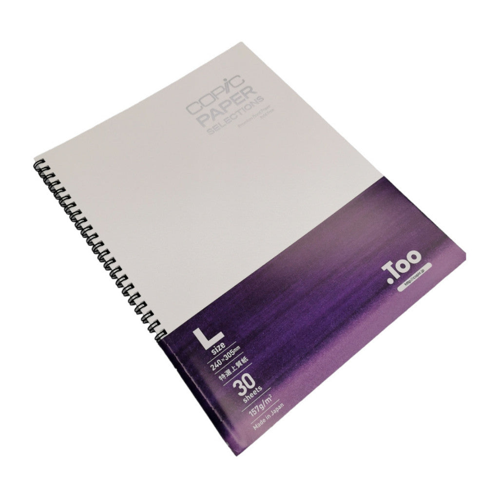 Copic Sketchbook Spiral Bound L Size | 240×305mm | 30 Sheets Premium Bond Paper Japan