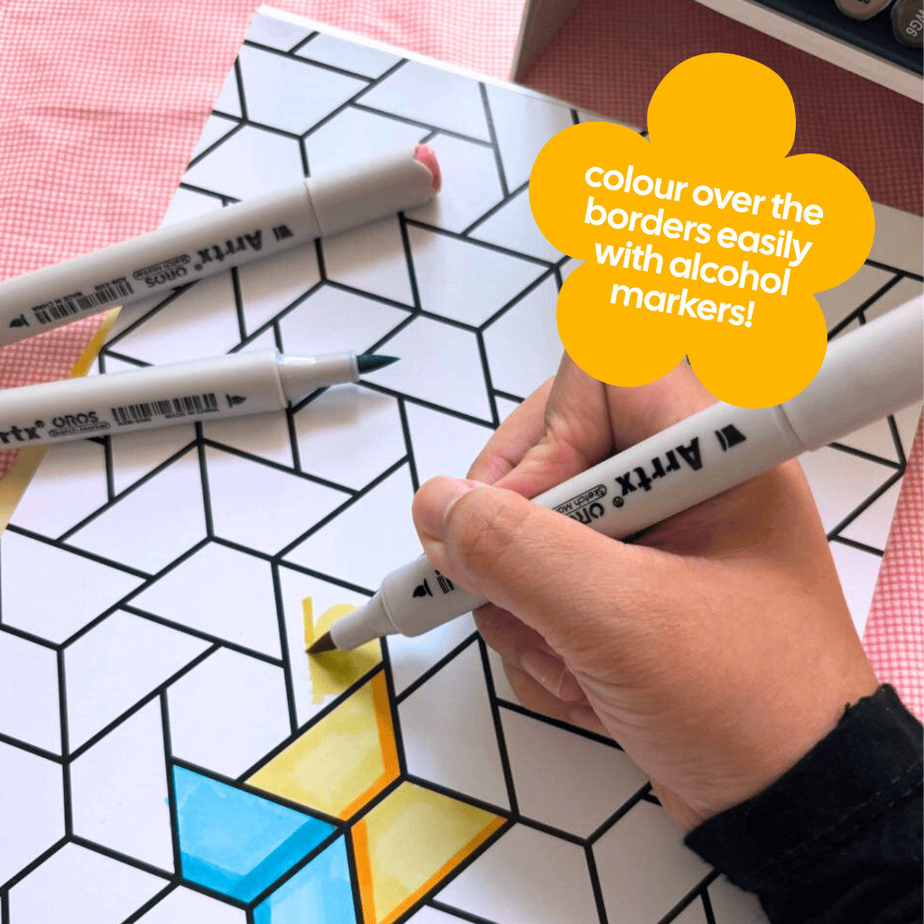 Wellness Coloring Book A4 Size – 15 Relaxing Patterns on Premium 300gsm Paper