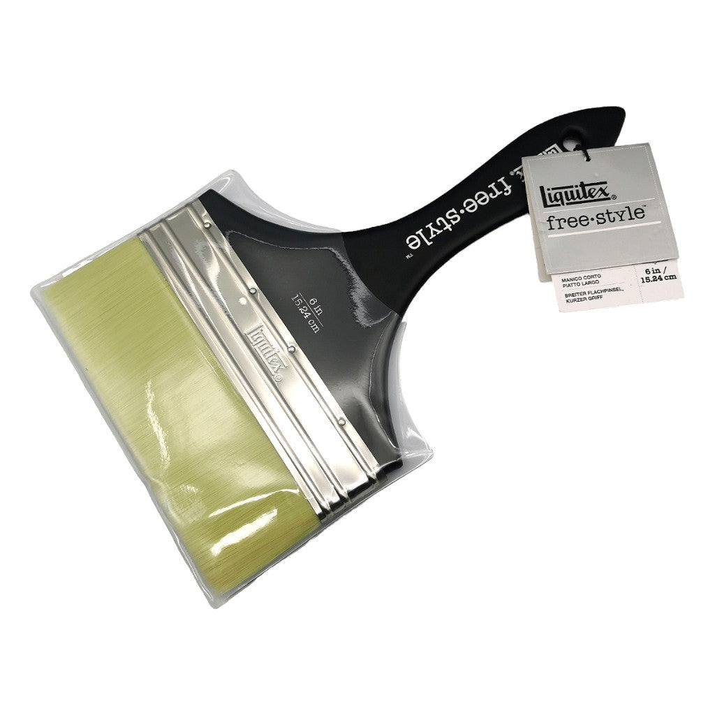 Liquitex Freestyle Broad Flat Brush 6 Inch | Short Handle | Large Scale