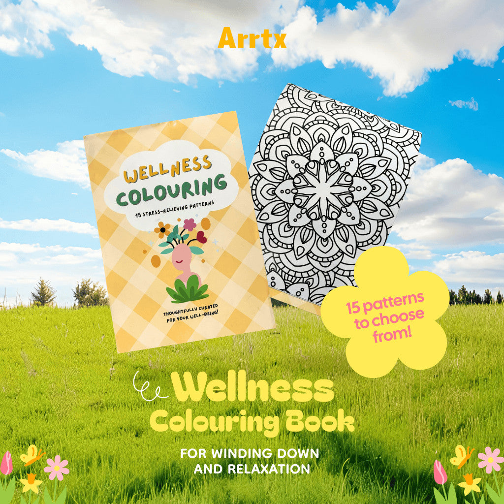 Wellness Coloring Book A4 Size – 15 Relaxing Patterns on Premium 300gsm Paper