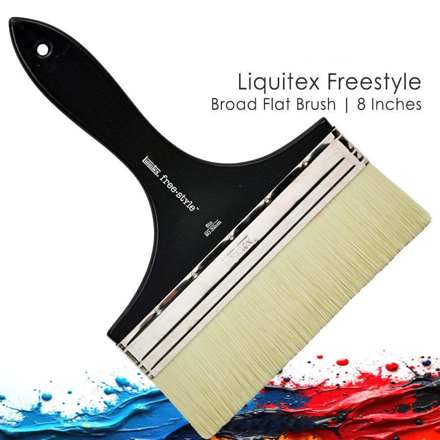 Liquitex Freestyle Broad Flat Brush 8in Short Handle Large Scale 1300708