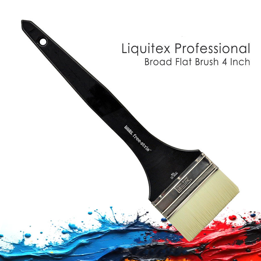 Liquitex Professional Freestyle Broad Flat Brush 4 Inch | Long Handle Brush
