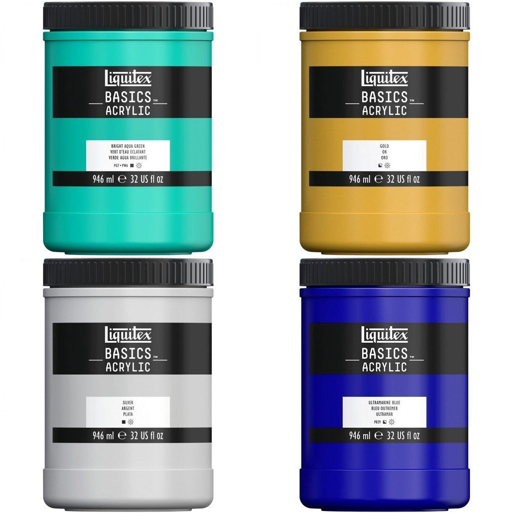 Liquitex Basics Acrylic Paint in Jars 946ml - 14 Colours Available