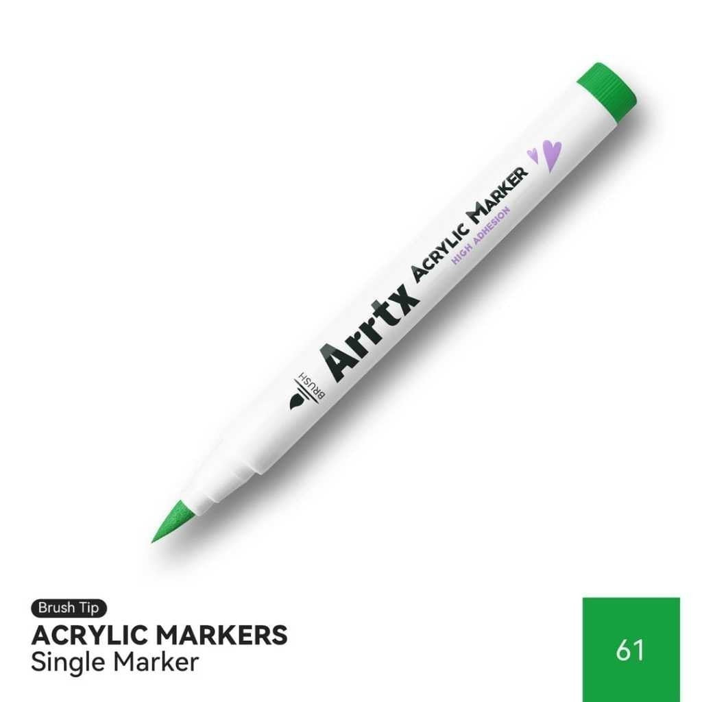 Arrtx Acrylic Brush Marker Single | Individual Water-Based Paint Marker for Paper, Wood, Canvas & More