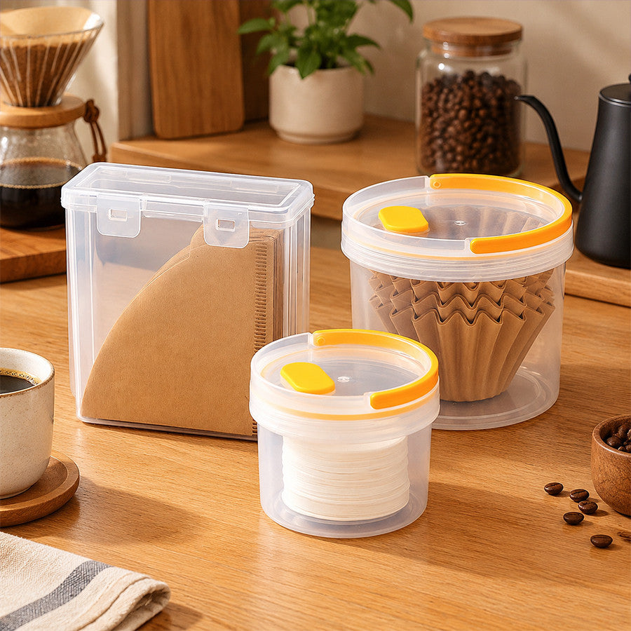 Airtight Coffee Filter Paper Storage Container by Hadler | AeroPress, Kalita Wave & Hario V60 Filters