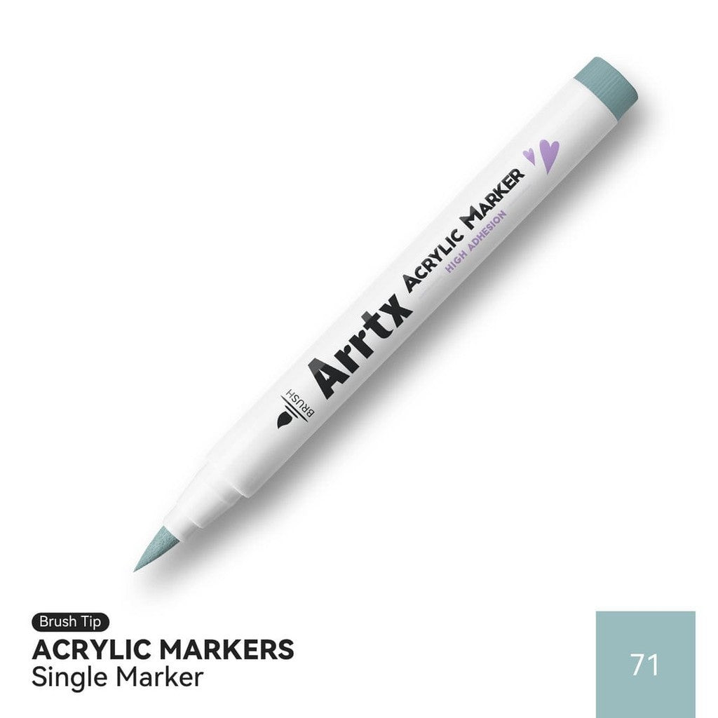 Arrtx Acrylic Brush Marker Single | Individual Water-Based Paint Marker for Paper, Wood, Canvas & More