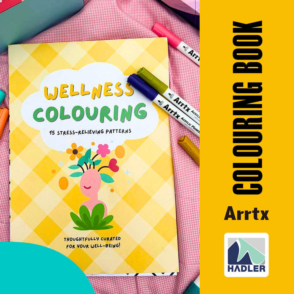 Wellness Coloring Book A4 Size – 15 Relaxing Patterns on Premium 300gsm Paper