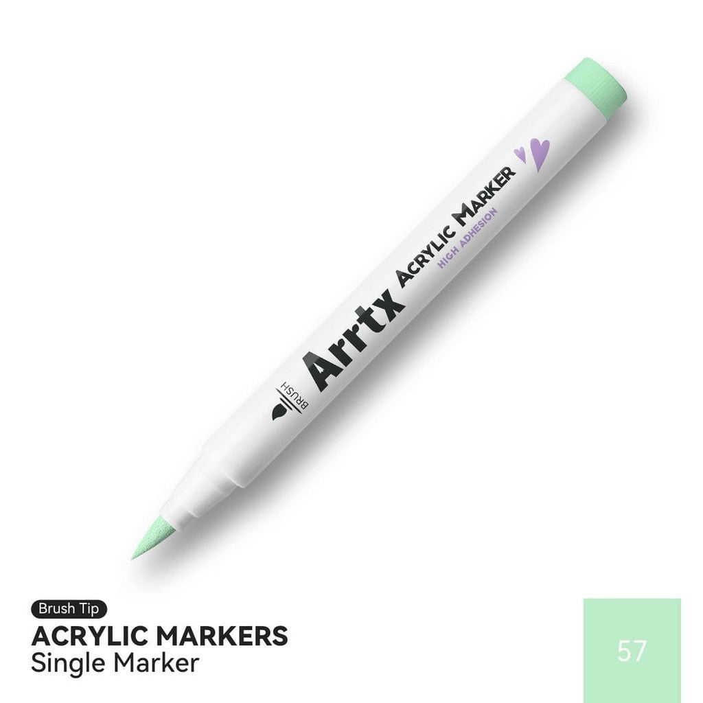 Arrtx Acrylic Brush Marker Single | Individual Water-Based Paint Marker for Paper, Wood, Canvas & More