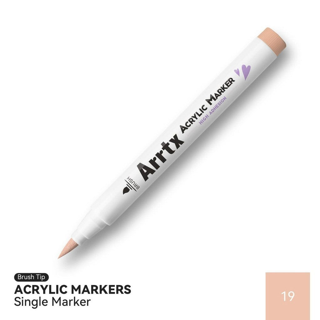 Arrtx Acrylic Brush Marker Single | Individual Water-Based Paint Marker for Paper, Wood, Canvas & More