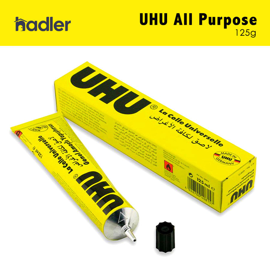 UHU All Purpose Adhesive Glue 125ml | Crystal Clear Multi-Purpose Liquid Glue
