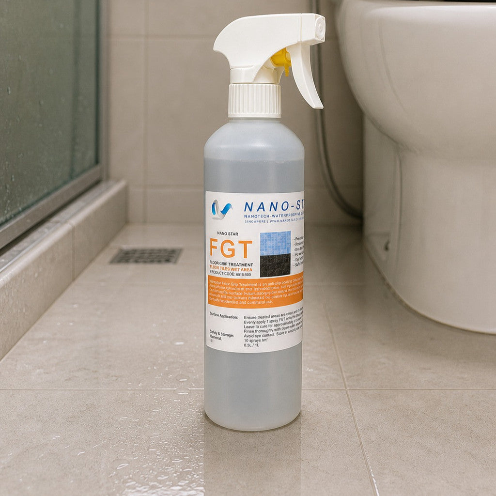 Nano-Star Anti-Slip Floor Grip Treatment 500ml / 1000ml | Wet Tile Slip Resistance | HDB Toilets