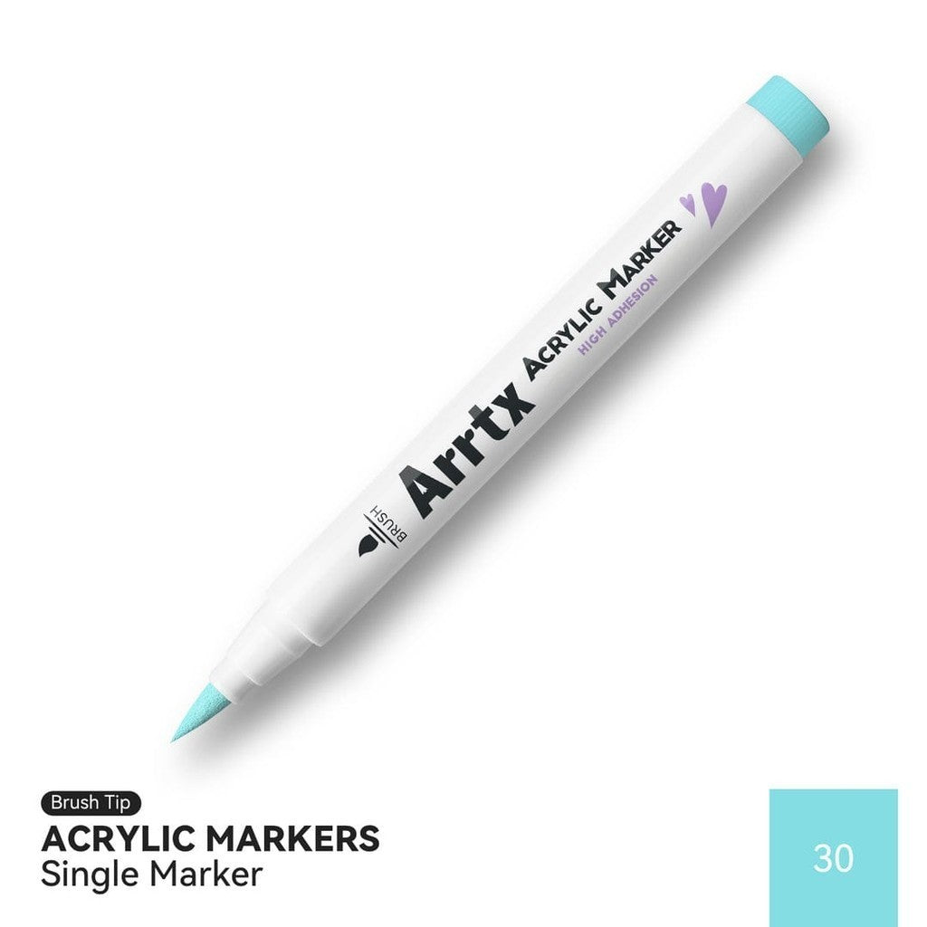 Arrtx Acrylic Brush Marker Single | Individual Water-Based Paint Marker for Paper, Wood, Canvas & More
