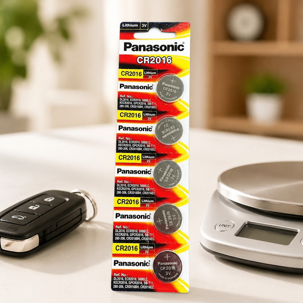 Panasonic CR2016 3V Lithium Coin Cell Battery 5pcs DL2016 ECR2016 Original