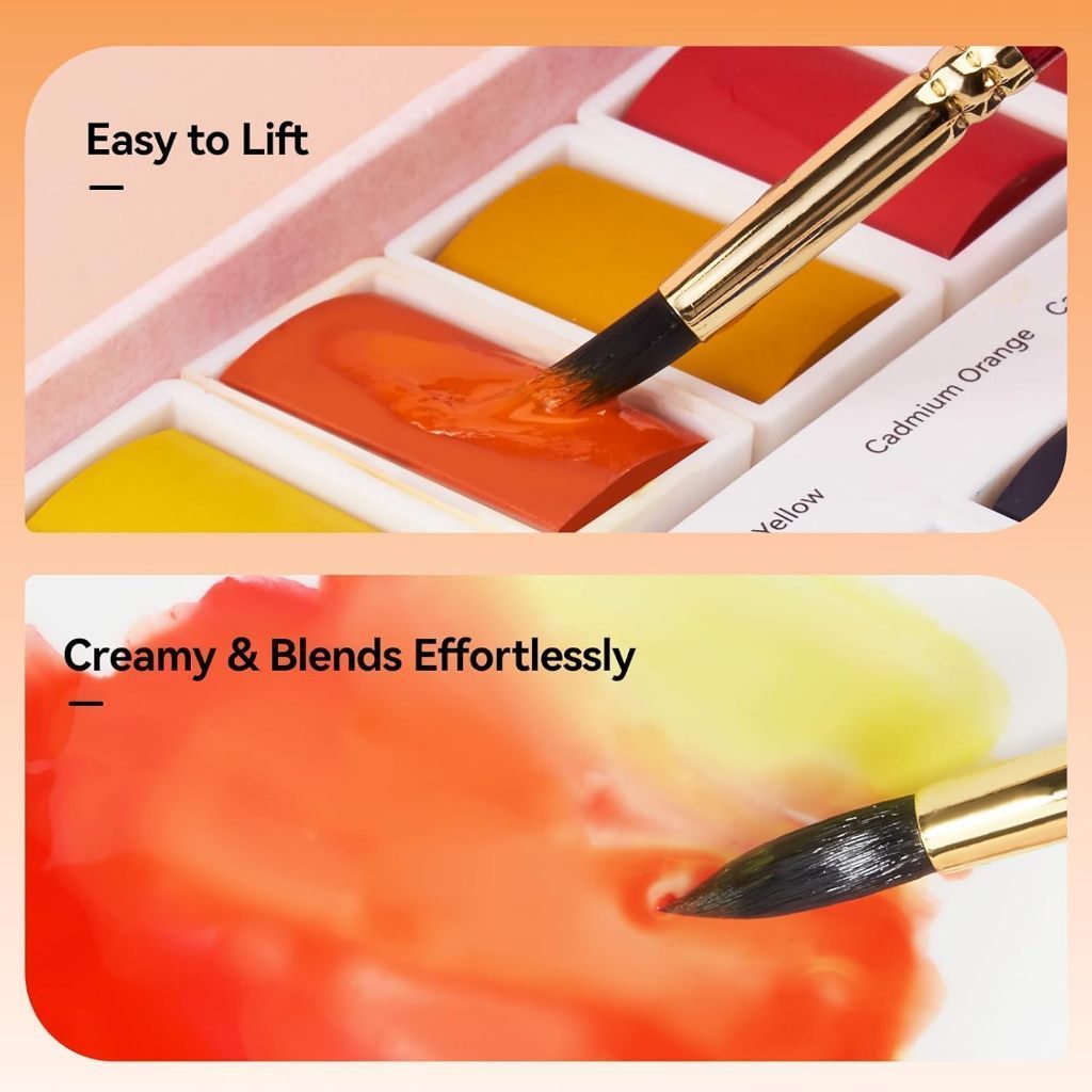 Arrtx 24 Colors Watercolor Set (Rich Pigmented Watercolour Paint Set for Beginners & Artists)