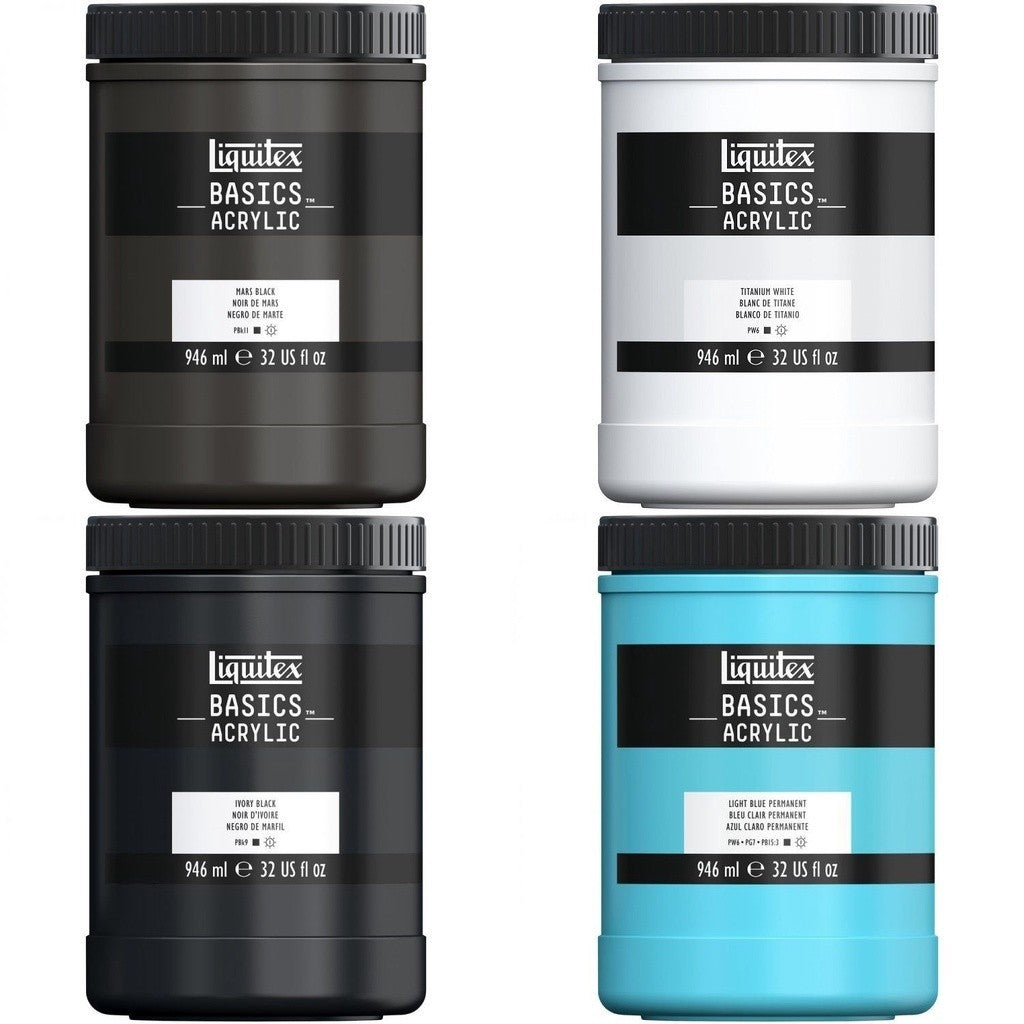 Liquitex Basics Acrylic Paint in Jars 946ml - 14 Colours Available