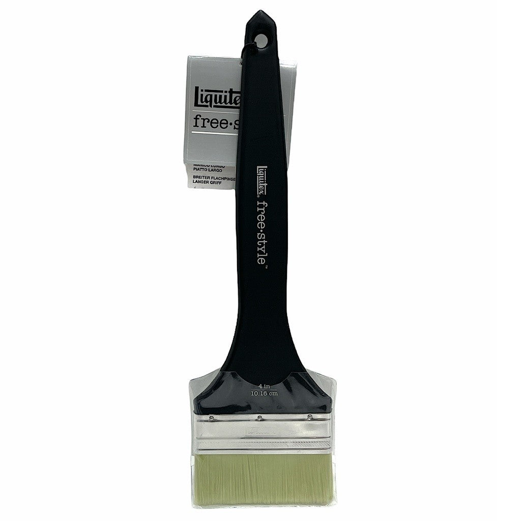 Liquitex Professional Freestyle Broad Flat Brush 4 Inch | Long Handle Brush