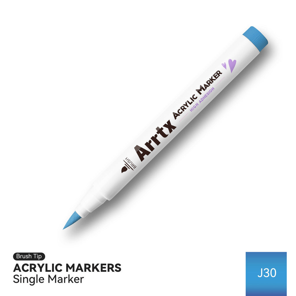 Arrtx Acrylic Brush Marker Single | Individual Water-Based Paint Marker for Paper, Wood, Canvas & More