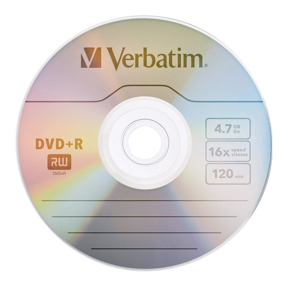 Verbatim DVD+R 4.7GB 16X 120min Blank Recordable Disc [100pcs]