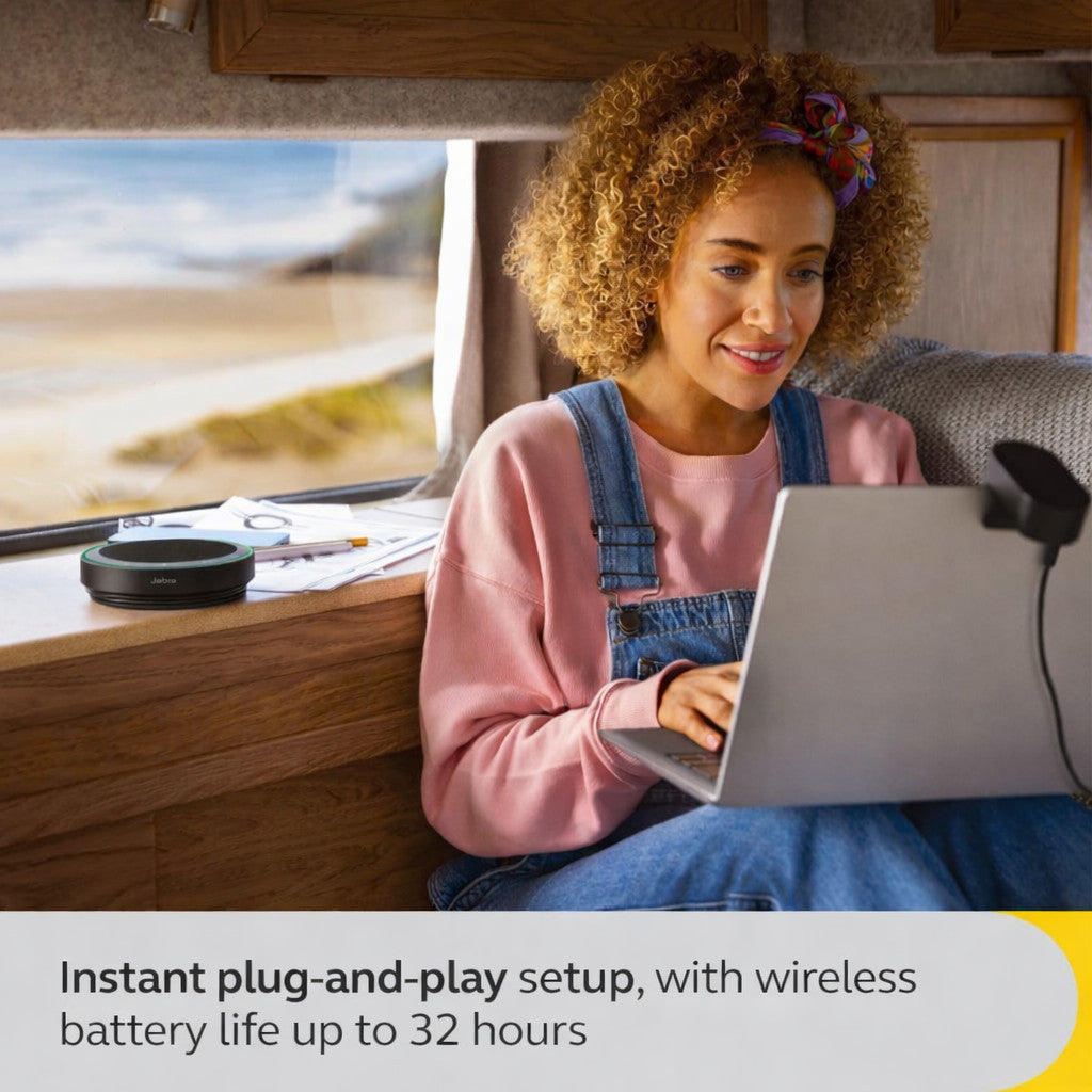 Jabra Speak2 75 Wireless MS Speakerphone [USB-A/C] Bluetooth 8 Mics 32Hr Battery