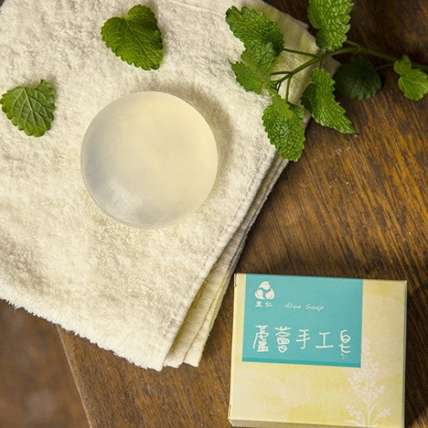 Aloe Vera Soap by Leezen – Gentle Moisturising Cleansing Bar for Daily Face & Body Care (100g)