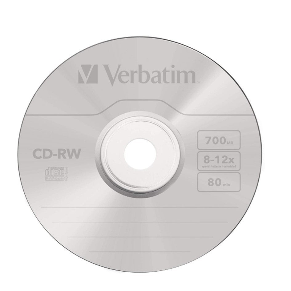 Verbatim CD-RW 700MB 12X 80min Rewritable Disc [10pcs]