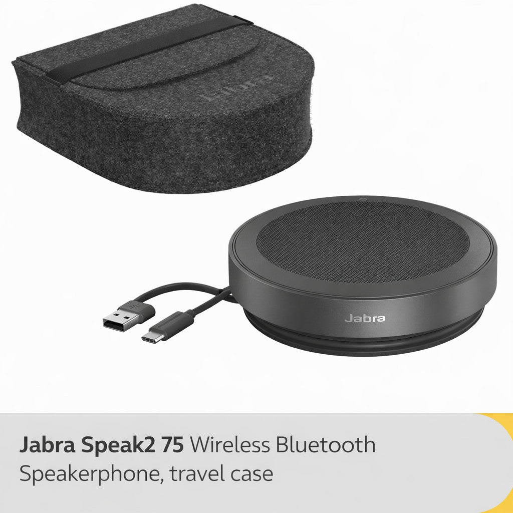 Jabra Speak2 75 Wireless MS Speakerphone [USB-A/C] Bluetooth 8 Mics 32Hr Battery